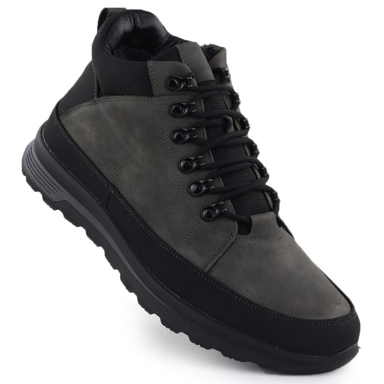 Insulated lace-up troops men's gray unisoft 25mn02-9434 1