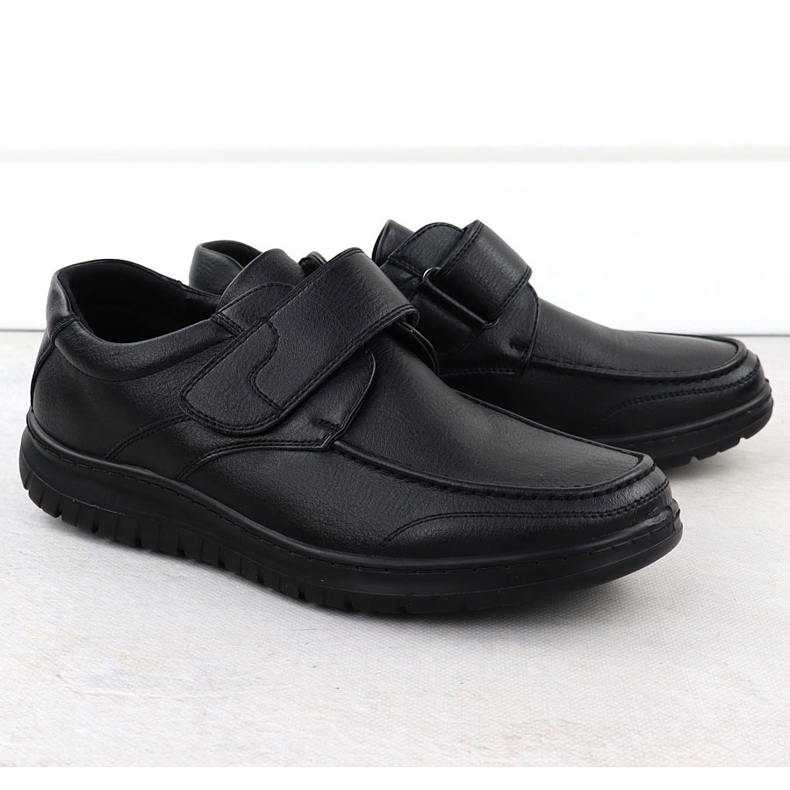 Black Velcro shoes UNISOFT 24MN16-7510 2