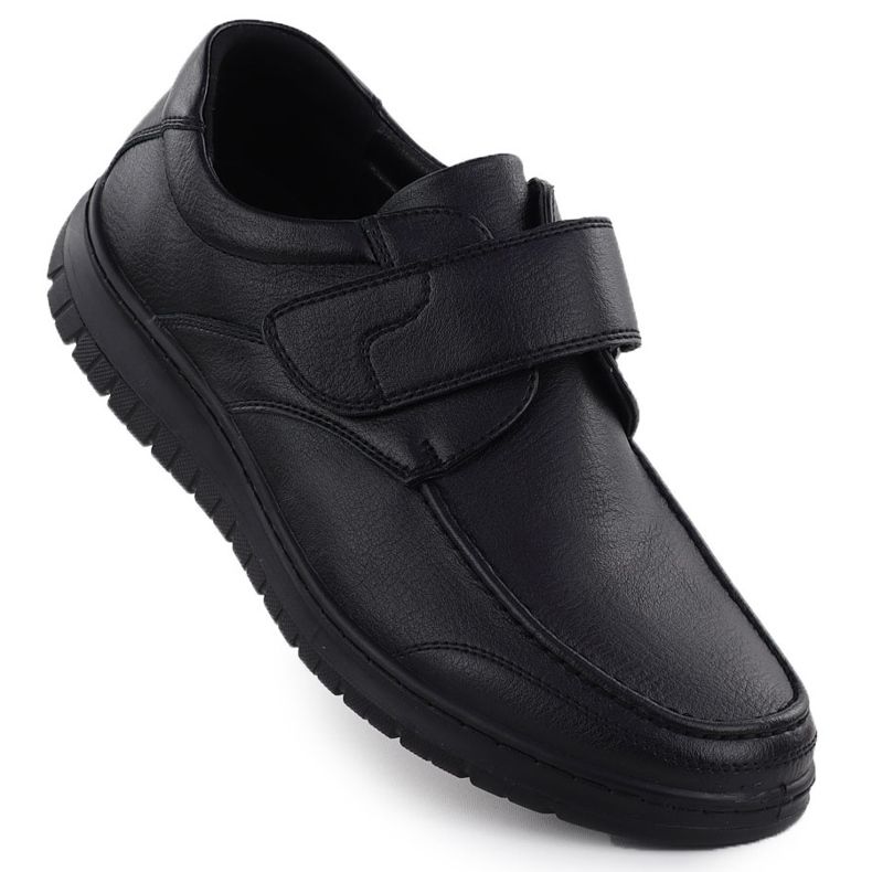 Black Velcro shoes UNISOFT 24MN16-7510 1