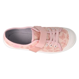 Befado children's slippers with velcro 351Y033, pink with butterflies 2 Befado children's slippers with velcro 351Y033, pink with butterflies 2