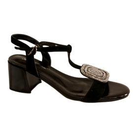Women's sandals Angel Blue TN6415 Black high heels 2
