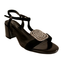 Women's sandals Angel Blue TN6415 Black high heels 4