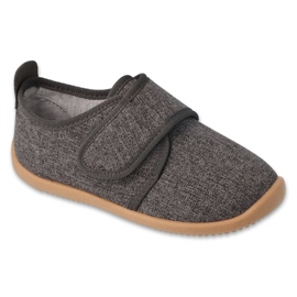 Befado children's slippers with leather insert 902Y022 gray grey 1
