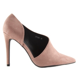 Asymmetrical pumps on a pink ZY098 Pink pin 1