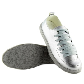 Silver women's sneakers NB203p silver grey 1