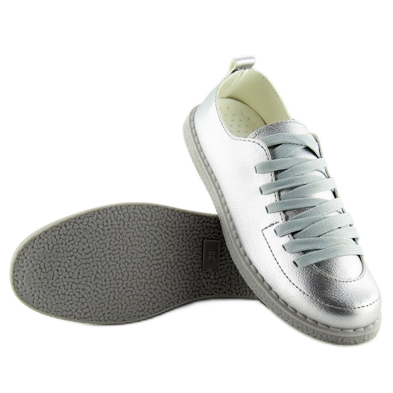 Silver women's sneakers NB203p silver grey 1