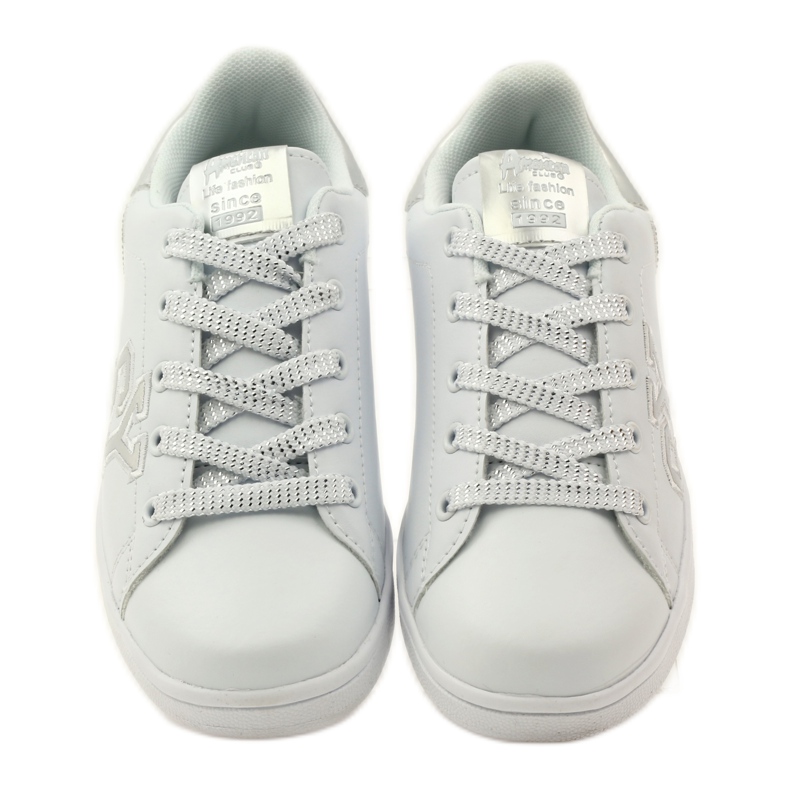 American Club American heart sneakers with leather insole white grey 4