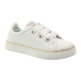 American Club Women's sneakers satin string 17152 white 1