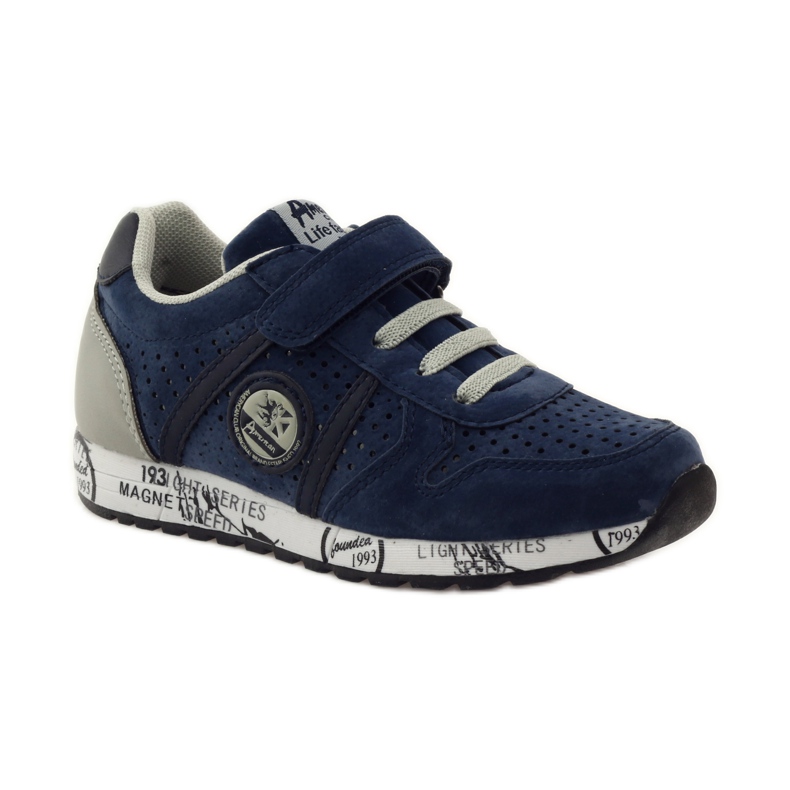 American Club ADI sports American leather inlay navy blue grey 1