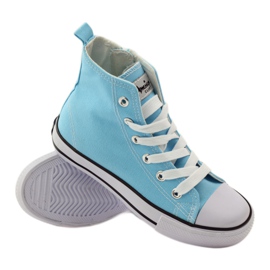 American Club lace-up sneakers white blue 3