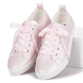 Mckeylor Pink Sneakers Tied With A Ribbon 2