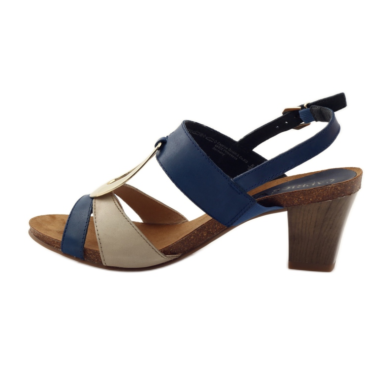Caprice women's leather sandals 28307 brown yellow navy blue 2 Caprice women's leather sandals 28307 brown yellow navy blue 2