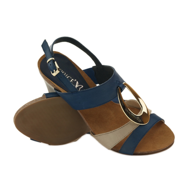 Caprice women's leather sandals 28307 brown yellow navy blue 3 Caprice women's leather sandals 28307 brown yellow navy blue 3