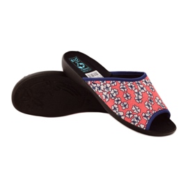 Adanex Light coral flowered slippers G1 / 2 white multicolored pink 3