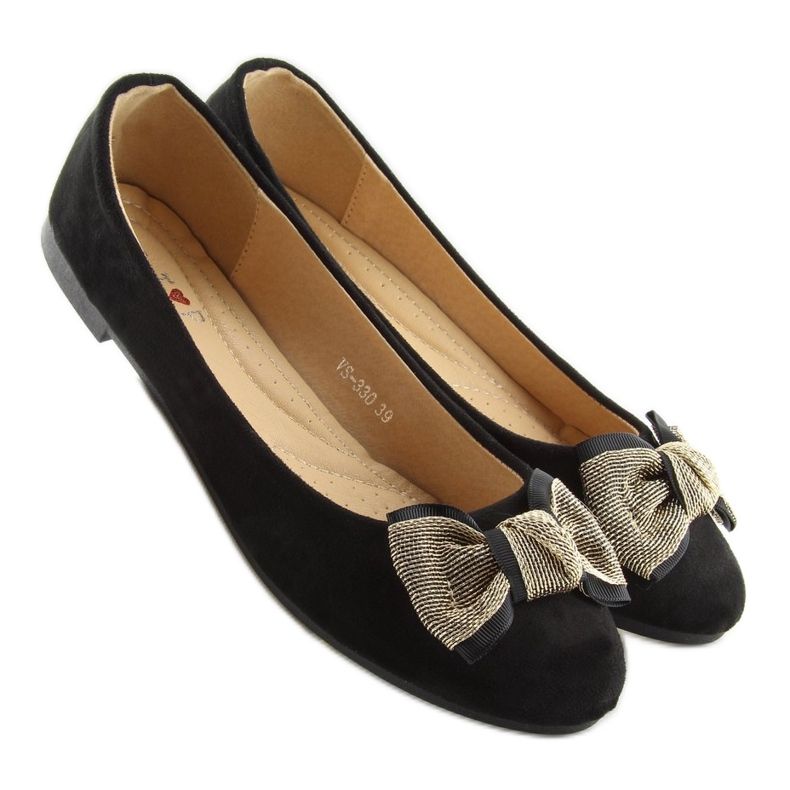 Classic black black ballerinas for women 2