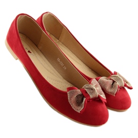 Classic red women's ballerinas vs-330 Red 1