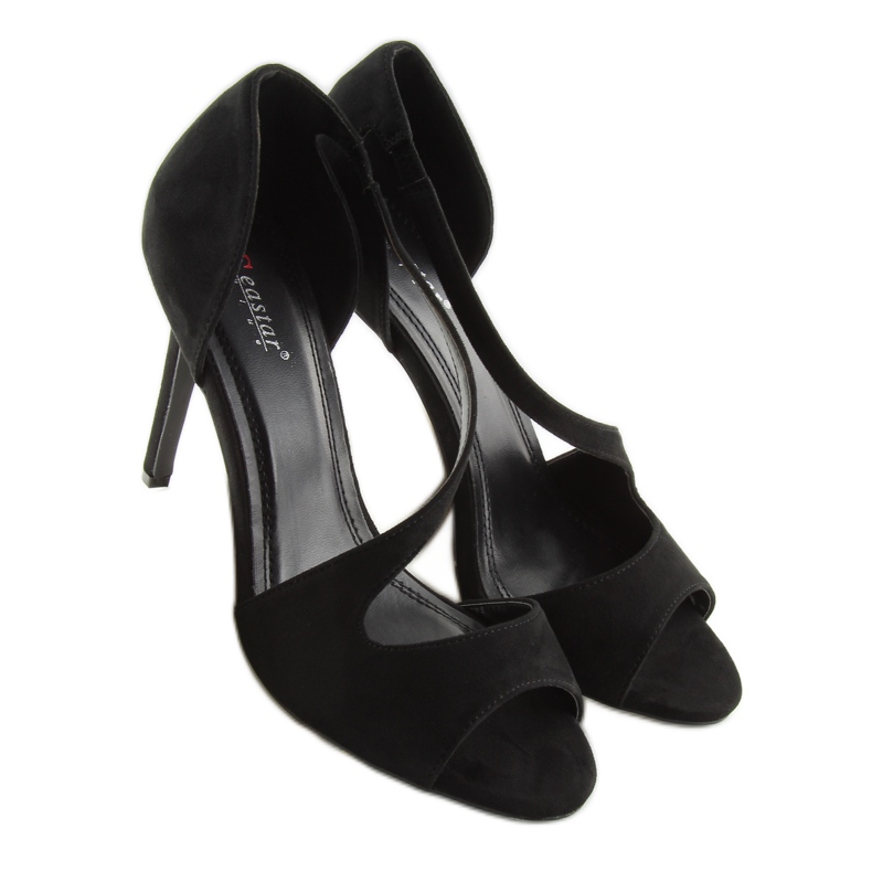 Pumps exposed asymmetric black 2