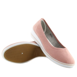 Ballerinas on wedges pink D73 pink 1