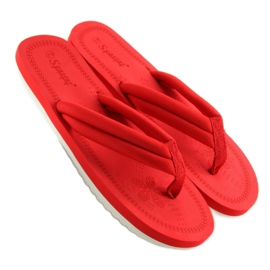 Red Women's red flip-flops CK38 red 2