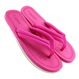 Women's fuchsia flip-flops CK38 fushia pink 2