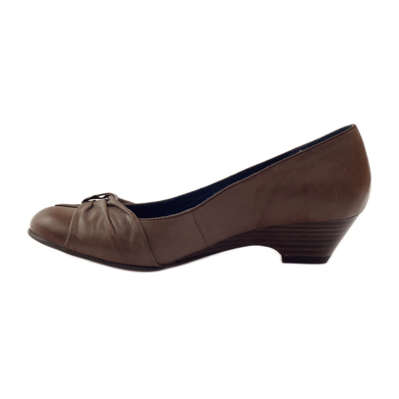Women's pumps with a Caprice 22307 bow brown multicolored 2