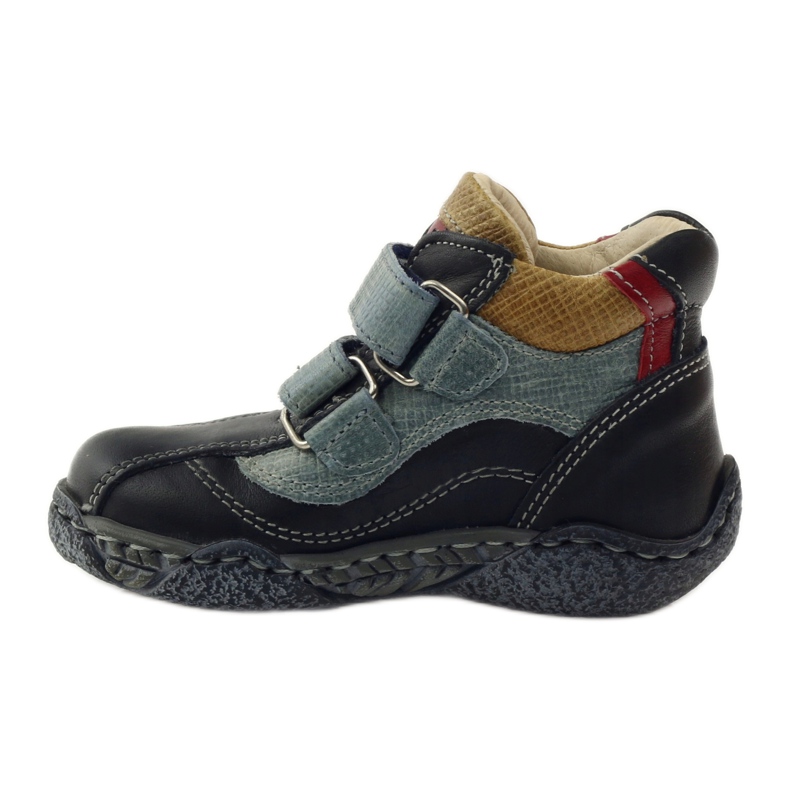 Antylopa Velcro baby booties. Antelope navy blue black red 2