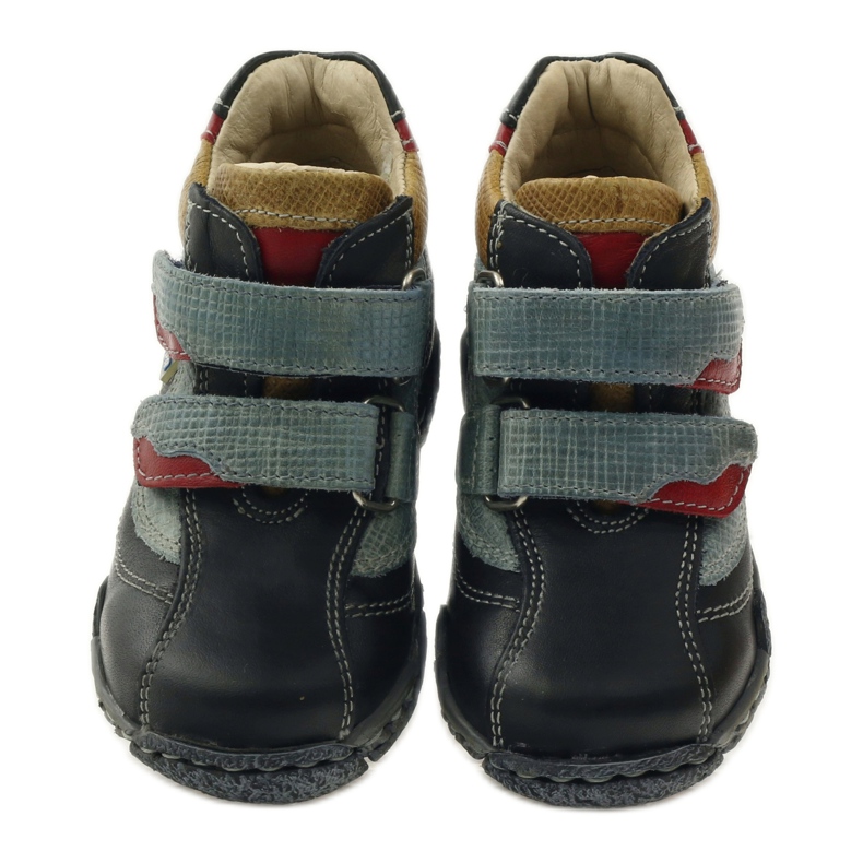Antylopa Velcro baby booties. Antelope navy blue black red 4