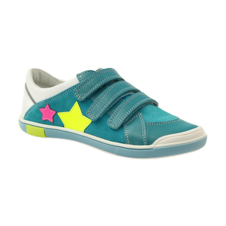 Girls' shoes with Velcro Bartek pink yellow blue white 1