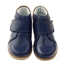 Velcro boots Bartek 31829 navy blue brown 4