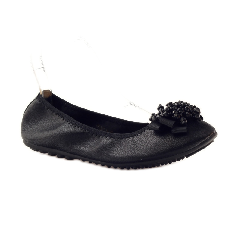 Filippo Ballerinas with a bow and black beads 1