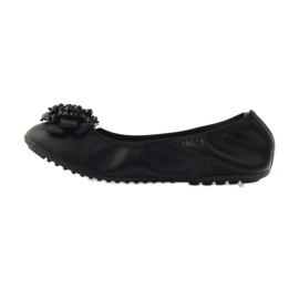 Filippo Ballerinas with a bow and black beads 2