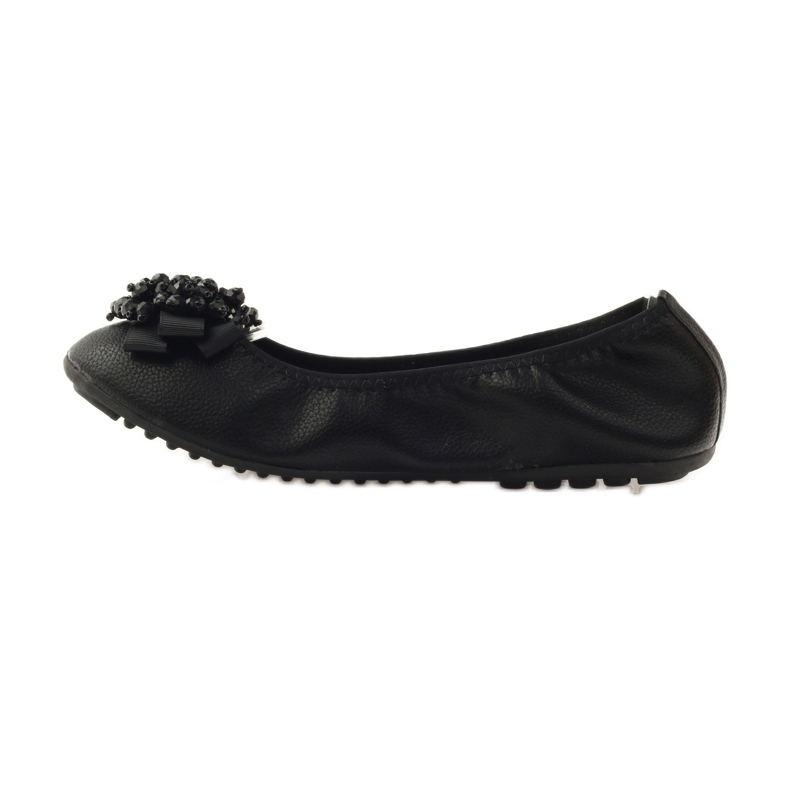 Filippo Ballerinas with a bow and black beads 2