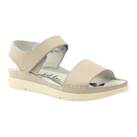 Filippo Comfortable beige velcro sandals 1