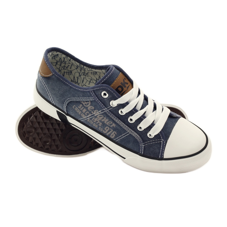 DK 0024 denim sneakers tied sneakers navy blue 3 DK 0024 denim sneakers tied sneakers navy blue 3