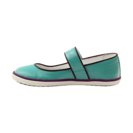 Ballerinas children's shoes Bartek 28368 turquoise green violet white 2
