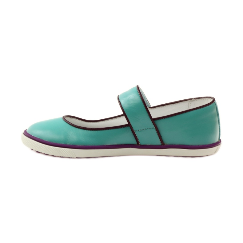 Ballerinas children's shoes Bartek 28368 turquoise green violet white 2
