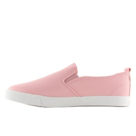 Slipons with delicate embroidery in pink g1204a Pink 1