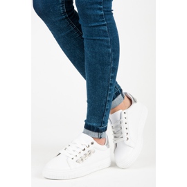 White sneakers with beads 1