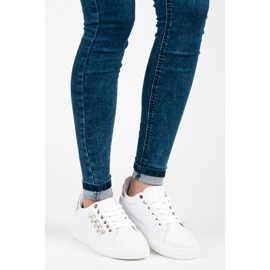 White sneakers with beads 2