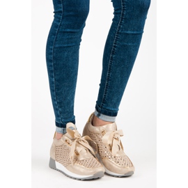 Kylie Fashion tied sneakers brown 1