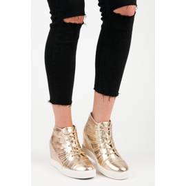 Kylie Golden wedge sneakers 2