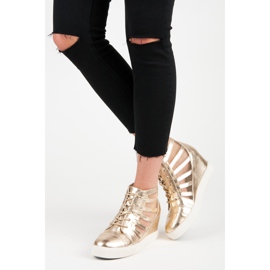 Kylie Golden wedge sneakers 1