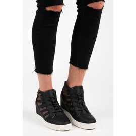 Kylie Black wedge sneakers 1 Kylie Black wedge sneakers 1