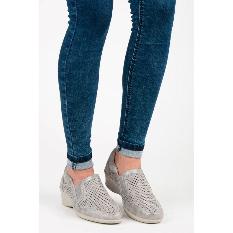 Kylie Openwork, slip-on shoes grey 2