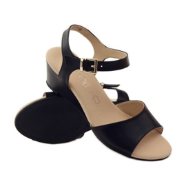 Caprice women's shoes leather sandals 28213 black 3