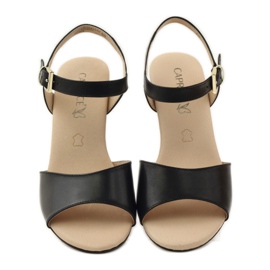 Caprice women's shoes leather sandals 28213 black 4