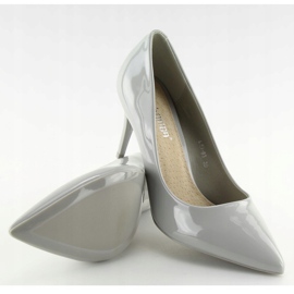 Gray lacquered women's pumps LEI-83 Gray grey 2