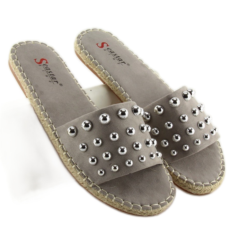 Gray Women's gray espadrilles LL-120P Gray grey 1