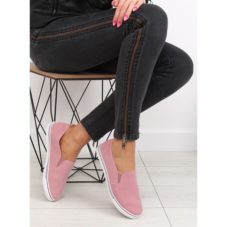 Pink XL07P Pink slipony sneakers 1 Pink XL07P Pink slipony sneakers 1