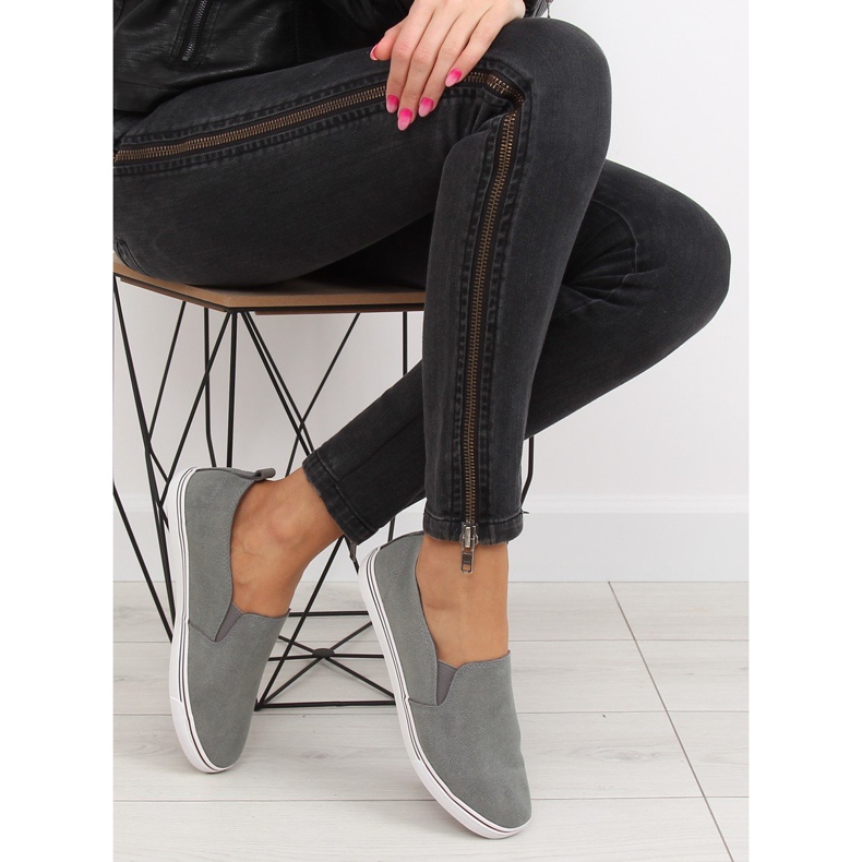 Gray XL07P D.GRAY slipony sneakers grey 1